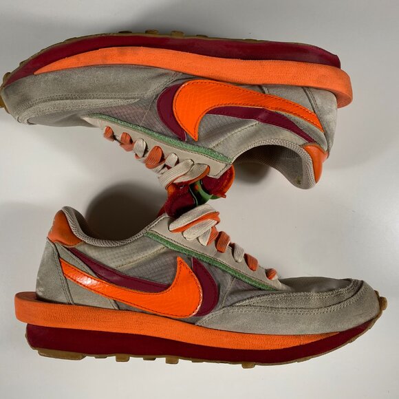 DH1347-100 LDWaffle x sacai x CLOT x Nike 'Orange Blaze' mens size US 10 - Picture 9 of 11